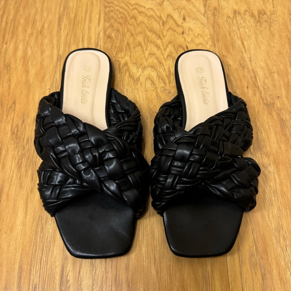 Trish Lucia Braided Crossover Sandals